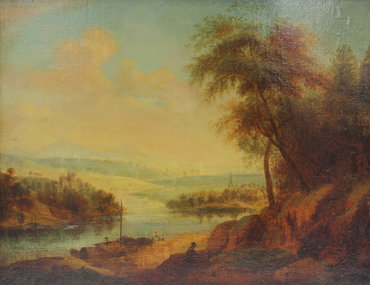 Шютц Франц. Пейзаж с рекой 